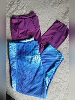 Lot of 2 Women's Athletic Leggings XL GapFit Domyos Workout Gym Activewear